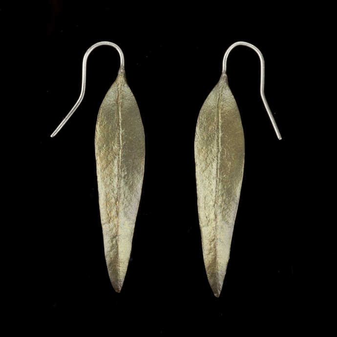 Silver Seasons Eucalyptus Long Leaf Earrings 4400BZ