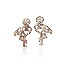 jj+rr Flamingo Origami Studs Rose Gold 7E12-RG