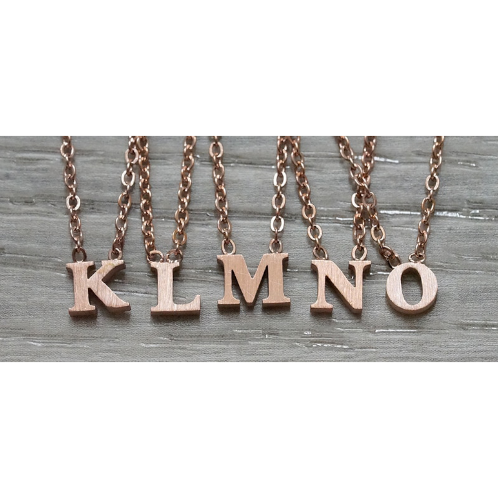 Floating 2025 initial necklace