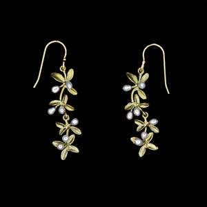 Silver Seasons Flowering Thyme Long Earrings 3574BZ