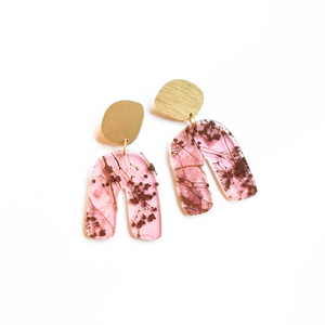dconstruct Fluid Curve Earrings Whisper Rose Gold WRO-EFLCRV-G