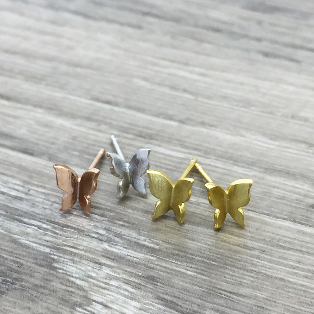 jj+rr Folded Butterfly Earrings E567