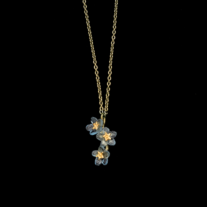 Silver Seasons Forget Me Not Three Flower Pendant 9180BZ