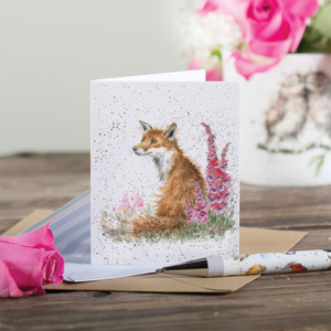 Wrendale Foxgloves Card GE002