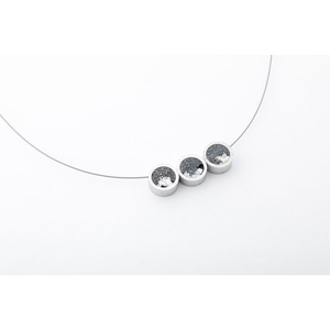 dconstruct Framed Concrete Trio Necklace Silver CON-J-AL-N-TRIO-S-16