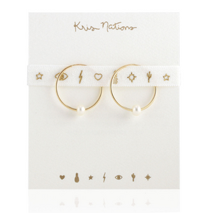 Kris Nations Freshwater Pearl Featherweight Hoops E708-G-TRQ