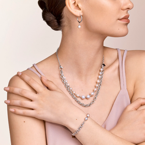 Coeur de Lion Freshwater Pearl & Chunky Chain Necklace 1100-10-1417