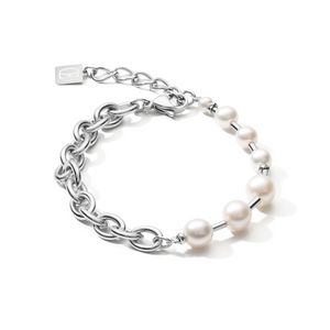 Coeur de Lion Freshwater Pearls & Chunky Chain Bracelet 1100-30-1417