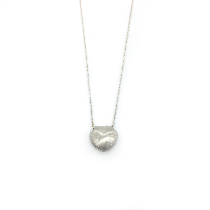 megums Frosted Heart Necklace MNHN-1F