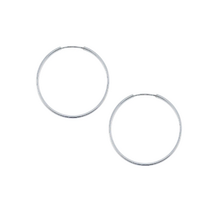 Laughing Sparrow Full Hoops Sleeper Earrings Silver 143