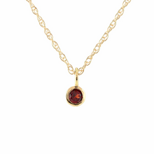 Kris Nations Garnet Charm Necklace Gold N778-G-GAR