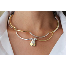 Lizzy James Girlfriend Gold/Silver 2 Hearts Necklace