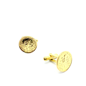 Cuff Stuff Golden Dime Cufflinks CU0GD1