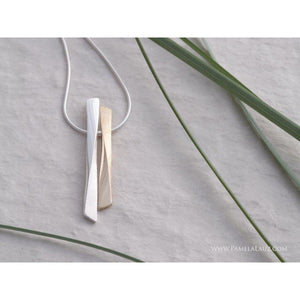Pamela Lauz Grass Duo Bronze and Silver Pendant GRA-B015-16