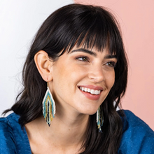 Ink + Alloy Haley Stacked Triangle Earrings Teal LXER1000TE