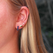Kris Nations Half Moon Crystal Studs Gold E762-G