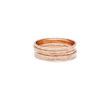 Laughing Sparrow Hammered Simple Stacker Ring Rose Gold-filled 205-01