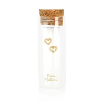 Kris Nations Heart Outline Studs Gold E788-G