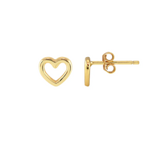 Kris Nations Heart Outline Studs Gold E788-G