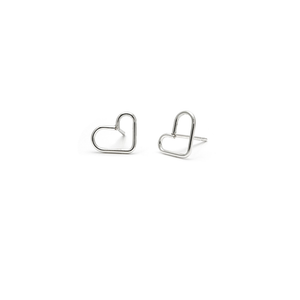 Laughing Sparrow Heart Studs 115