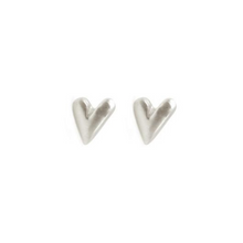 Philippa Roberts Heart Studs Silver 277SE