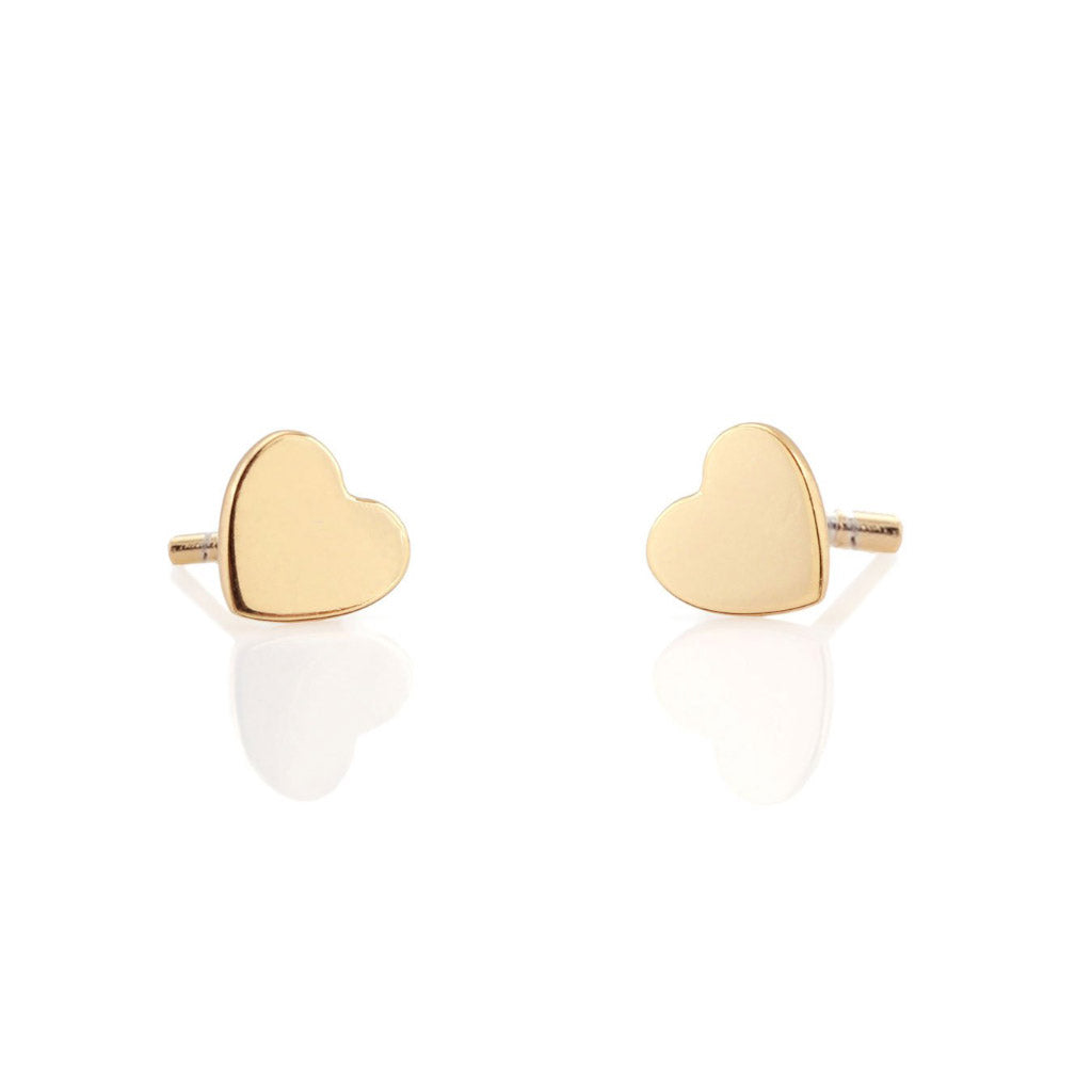 Kris Nations Heart Studs Gold E-HRT-G