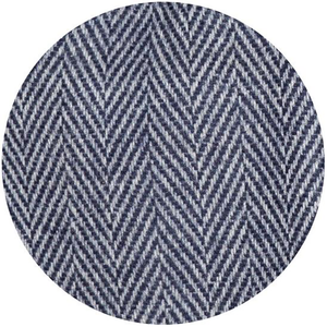 Foxford Woollen Mills Navy & Pearl Herringbone Cashmere Scarf 4259/J9