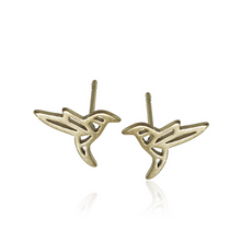 jj+rr Hummingbird Origami Studs Gold 7E11-G
