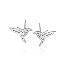 jj+rr Hummingbird Origami Studs Silver 7E11-S