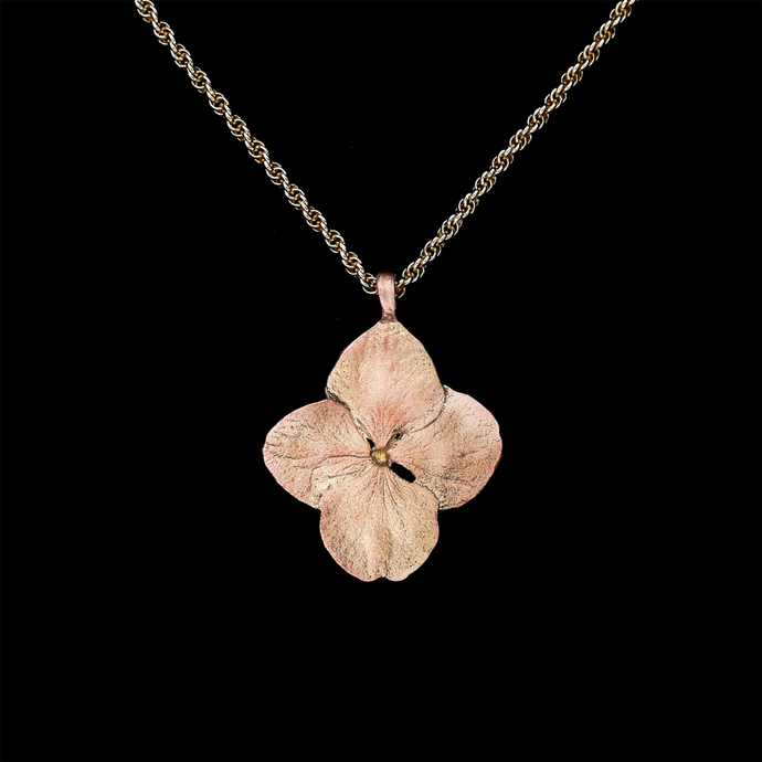 Silver Seasons Hydrangea Large Petal Pendant 9313BZ
