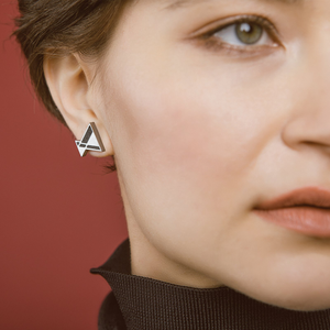 KONZUK Imperial Hotel Triangle Studs FLW-IG-TRISTUD-S-K