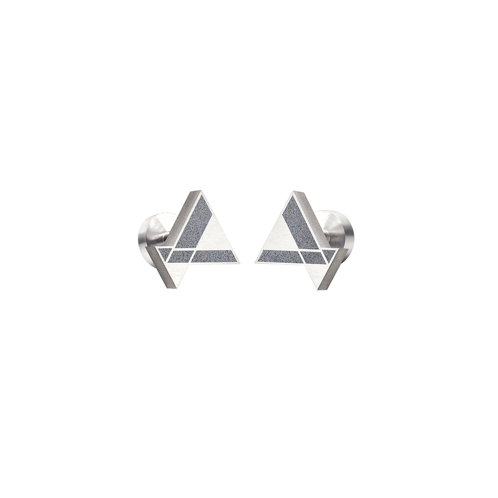 KONZUK Imperial Hotel Triangle Cufflinks FLW-IG-TRICUFFLINK-DG