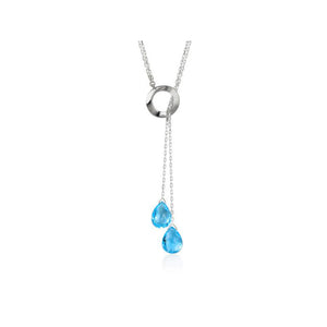 Pamela Lauz Infinity Lariat Blue Topaz INF-S005