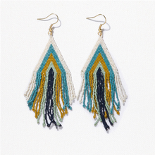 Ink + Alloy Haley Stacked Triangle Earrings Teal LXER1000TE