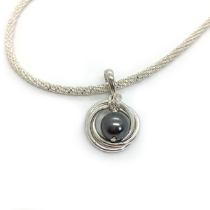 Lisa Ridout Jackie O Pendant Dark Grey