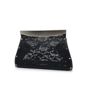 Wendy Stevens Lace Clutch Black