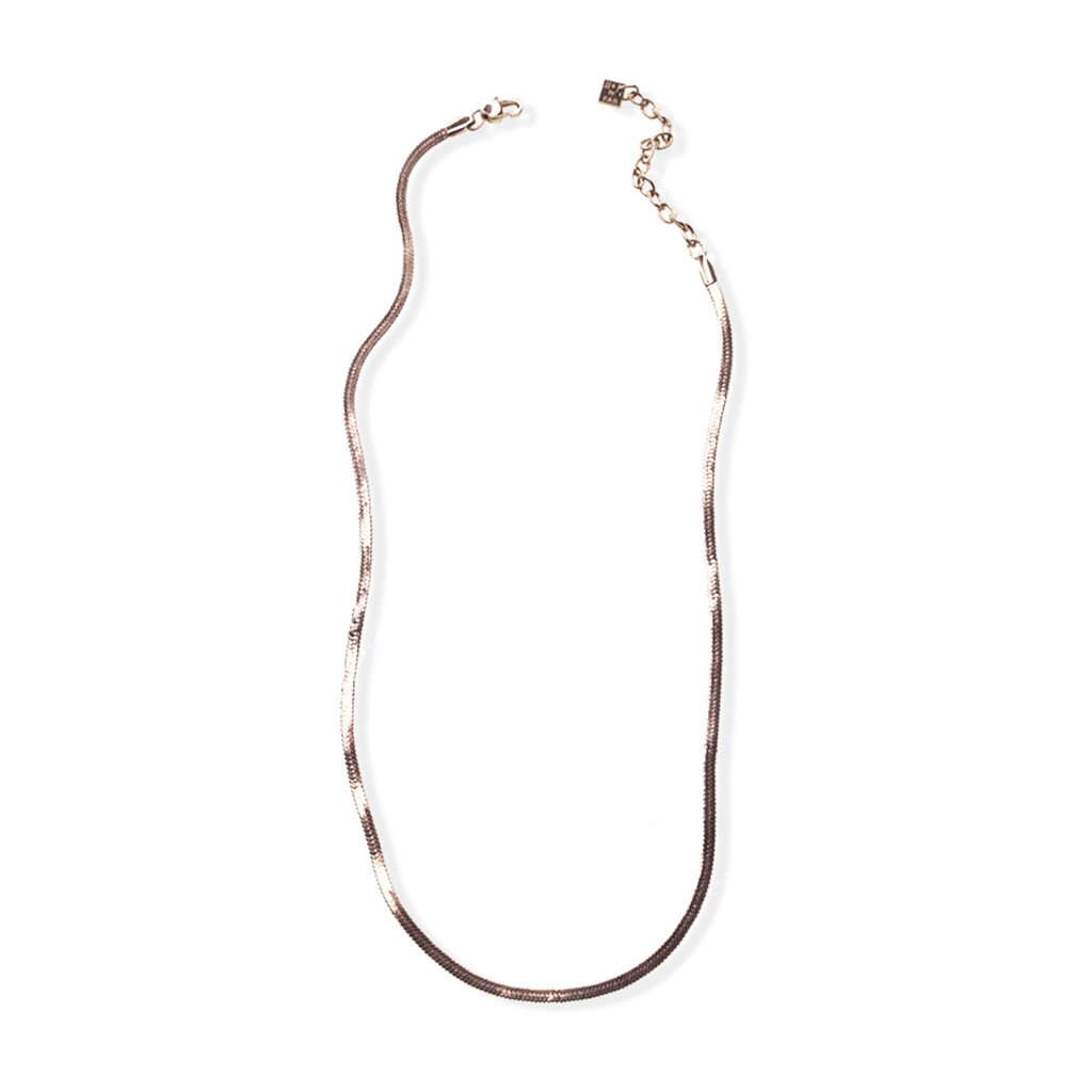 jj+rr Landry Serpentine Necklace Rose Gold 3N11RG