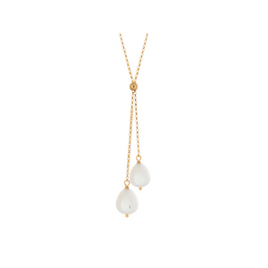 Pamela Lauz Lantern White Pearl Lariat Gold-filled LAN-GF55