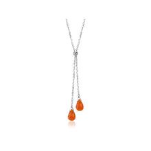 Pamela Lauz Lantern Carnelian Lariat LAN-S039