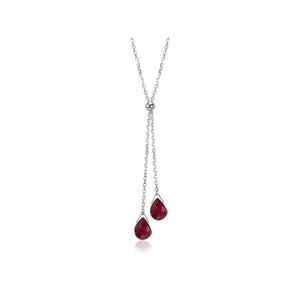 Pamela Lauz Lantern Garnet Lariat LAN-S045
