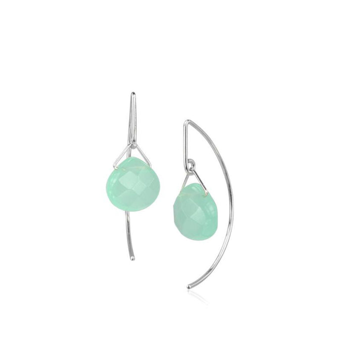 Lantern Ocean Quartz Sterling Silver Earring LAN-S012