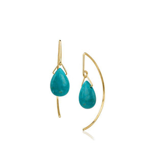 Pamela Lauze Turquoise Gold-filled Earrings LAN-GF19
