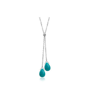 Pamela Lauz Lantern Turquoise Lariat LAN-S034