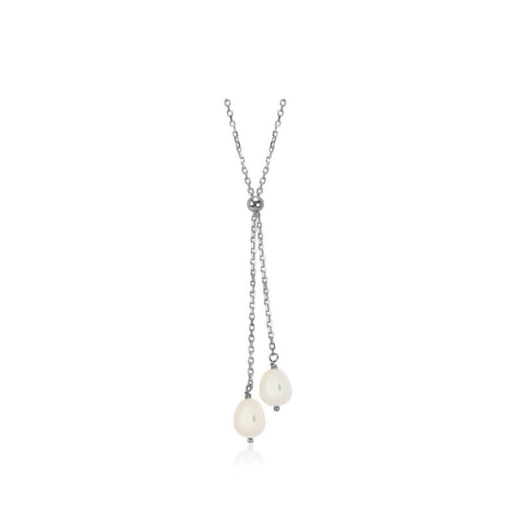 Pamela Lauz Lantern White Pearl Lariat LAN-S031