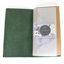Uppdoo Journey Large Leather Bound Traveler's Notebook Hunter Green