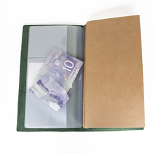 Uppdoo Journey Large Leather Bound Traveler's Notebook Hunter Green