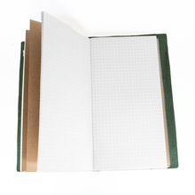 Uppdoo Journey Large Leather Bound Traveler's Notebook Hunter Green