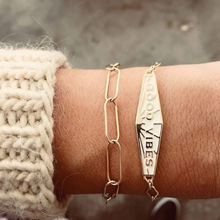 Kris Nations Large Link Chain Bracelet Gold B335-G