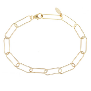 Kris Nations Large Link Chain Bracelet Gold B335-G