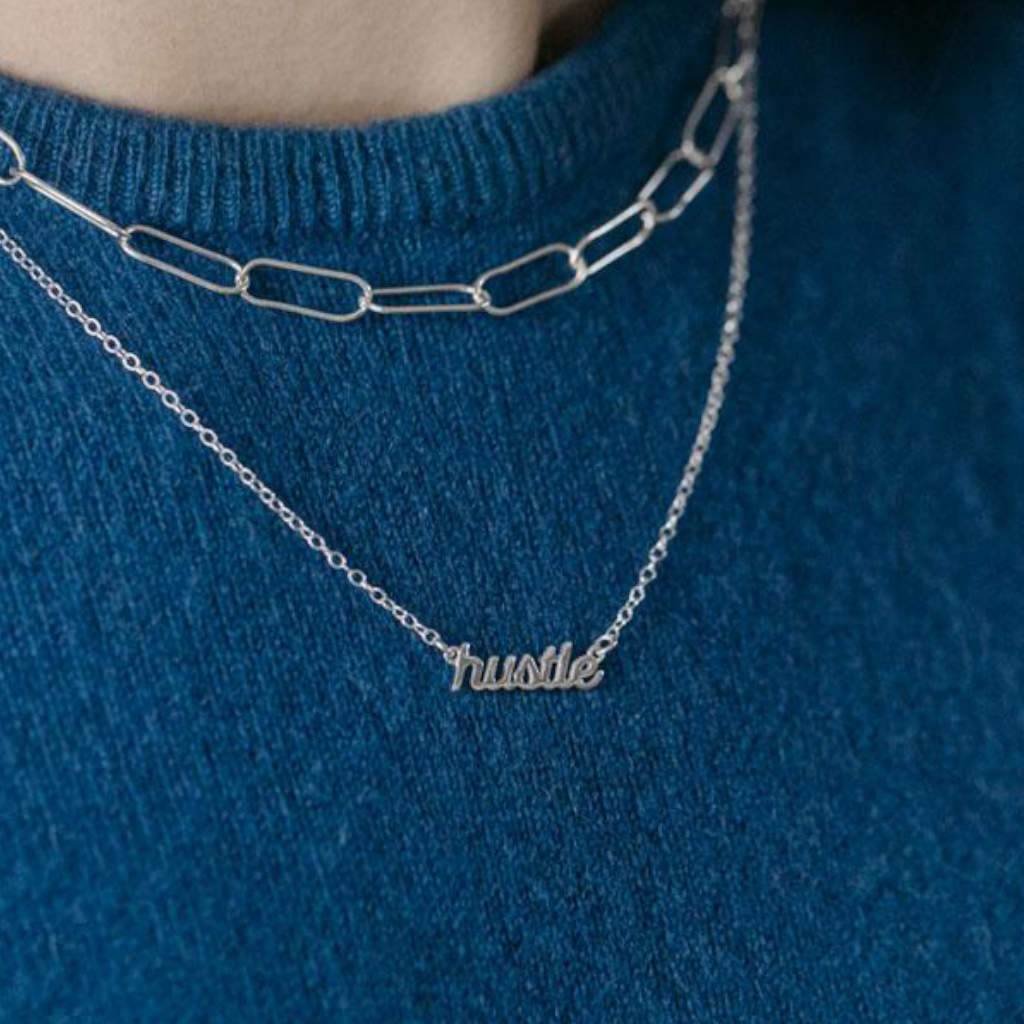 Kris Nations Large Link Chain Necklace SilverN863-S